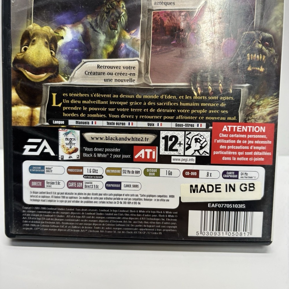 Black & White 2: Le Combat Des Dieux PC Games Complete w/ Manual CIB - French - Picture 8 of 10